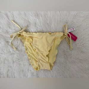 Xhilaration Yellow High Leg Scoop Waist Ruffle Bikini Bottom